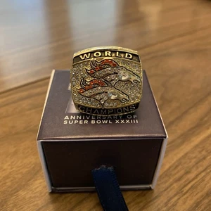 DENVER BRONCOS SUPER BOWL XXXIII 33 REPLICA RING 25TH ANNIVERSARY - Picture 1 of 8