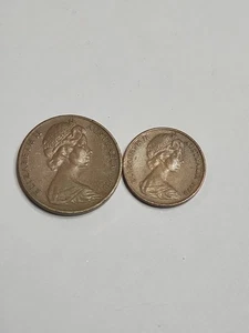 1970 Coin - Australia 🇦🇺 1 Cent & 2 Cent Coins - Picture 1 of 4
