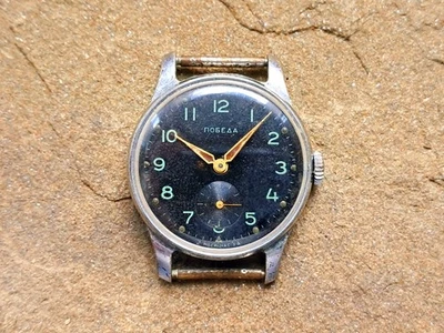 复古 美丽 Pobeda 2MChZ 4-57 Kirovskie 手表 苏联 俄罗斯 苏联制造 — 第 1/4 张图片