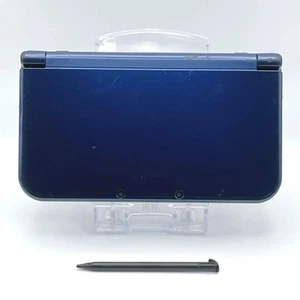New Nintendo 3DS XL LL Metallic Blue Console Stylus USED FS JP - Picture 1 of 20