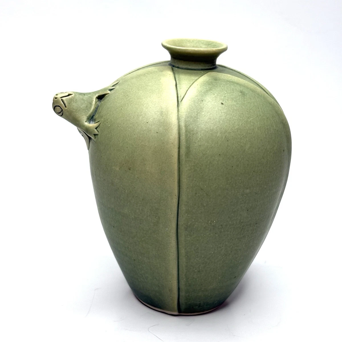 绿色日本古董花瓶| eBay