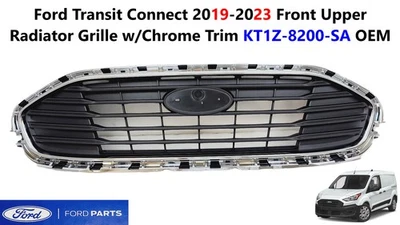 Ford Transit Connect 19-23 Front Upper Radiator Grille w/Chrome Trim KT1Z8200SA - Image 1 of 4