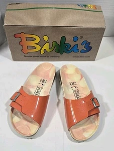 Sandalias Birkis Birkenstock Catalina Cuero Mandarina Brillo L9/M7 NUEVAS (LEER) - Imagen 1 de 4