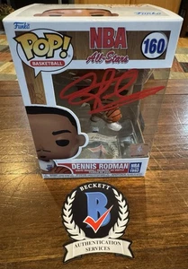 Dennis Rodman Autographed NBA All-Stars Funko POP #160 Bulls Pistons Beckett - Picture 1 of 11