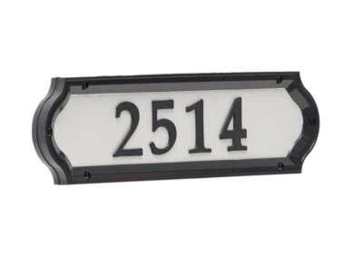 Letrero de dirección Products Nite Bright 16" X 4,5" números negros blanco reflectante trasero Foto 1 de 4