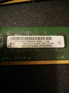 Micron 2GB 2Rx8 PC2-6400U DDR2 800MHz DIMM Memory RAM MT16HTF25664AZ-800H1 - Picture 1 of 5