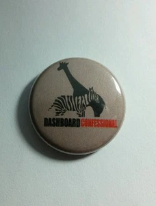DASHBOARD CONFESSIONAL GIRAFFE ZEBRA  1" MUSIC PINBACK BUTTON PIN - Picture 1 of 1
