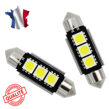 2 Ampoule Navette LED C7W 39mm ANTI SANS ERREUR CANBUS Plafonnier Plaque 6000k
