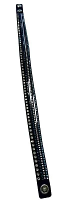 Pulseira Swarovski 4 fios envoltório camurça azul. Cristais: CL, Med Blu e Lt BLU. - Imagem 1 de 4