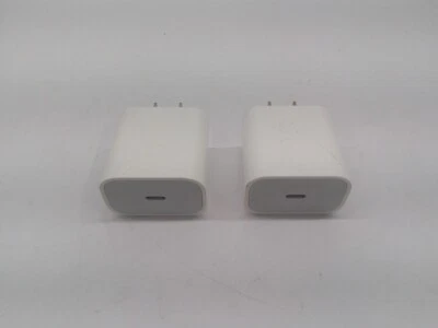 Lot of 2 Genuine Apple A2305 MHJA3AM/A 20W USB-C Power Adapter White - Image 1 of 2