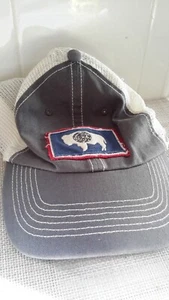 Jackson Hole '47 Brand Hat Distressed Cap OSFA Logo Patch Mesh Back Pre-owned - Imagen 1 de 8