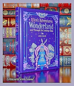 New Alice in Wonderland & Through Looking Glass Illustrated Sealed Leather Bound - Picture 1 of 9