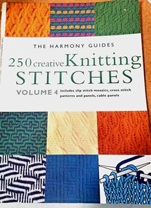 Harmony Guide VOL #4 250 creative KNITTING STITCHES soft 92pg book 1998 UK - Picture 1 of 9