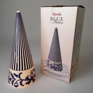 Spode Blue italienische Weihnachtsdekoration Topiary blaue Keramik 8 Zoll - Bild 1 von 4