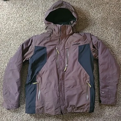 Chaqueta de esquí Spyder XT 5000 para hombre abrigo gris con forro acolchado negro para hombre grande Foto 1 de 4