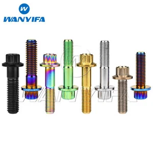 Titanium Bolt M7 M8 Flange 12-Point Screw Car Wheel Split Rim Modifications Part - Picture 1 of 15