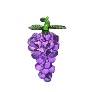 Figura de cristal púrpura uva vidrio coleccionable adorno de fruta decoración de boda - Imagen 1 de 5