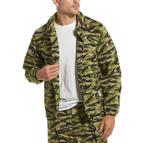 Giacca Coach Oakley Tiger Mimetica Verde Isolata Tela Cotone Media Nuova con etichette