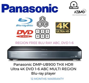 Panasonic DMP-UB900 THX HDR Ultra 4K DVD 1-6 ABC Multi Region Blu-ray player - Picture 1 of 11