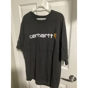 Carhartt Hombre Calce Suelto S/S LG Negro Pecho Logo - Imagen 1 de 1