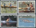 Chad C271-C274,C275,MNH.Michel 1056-1059,Bl.221. Olympics Los Angeles-1984.Kayak