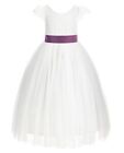 Ivory Flower Girl Dress Lace Dresses Communion Dress Wedding Pageant Dresses