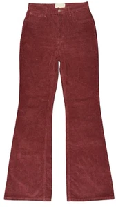 Current/Elliott Flare Corduroy Pants The Earthen High Rise Red Womens Size 27x32 - Picture 1 of 10