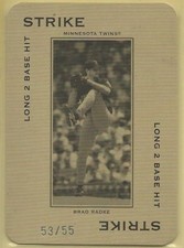 2005 Donruss Throwback Threads #PG-45, Brad Radke, Minnesota Twins.  SN 53/55