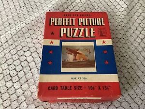 VTG JIGSAW PERFECT PICTURE PUZZLE USA WAR AT SEA P50