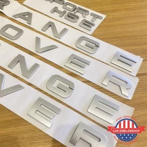 3Sets For RANG/ROVER SPORT HSE Letter Emblem Front Rear Trunk Matte Silver Badge - Picture 1 of 5