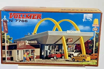 Vollmer 47766 7766 N Scale McDonalds Restaurant with Mc Cafe N 1:160 NEW - Image 1 of 4