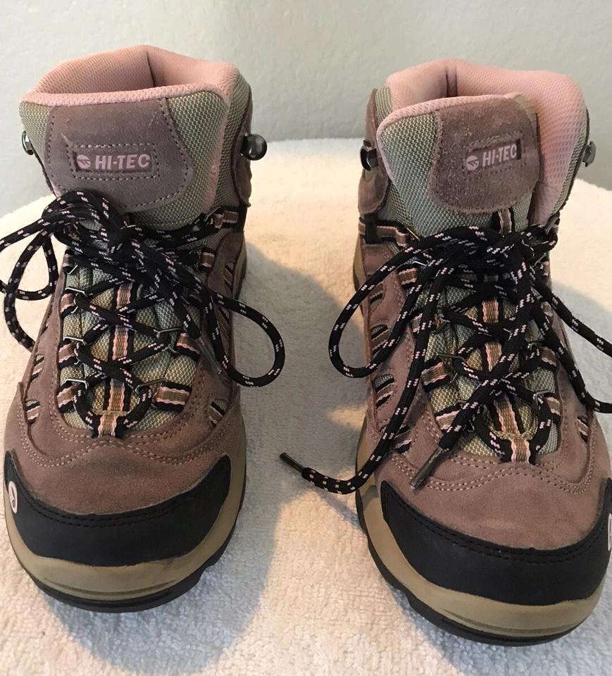 Botas de senderismo Hi-Tec Bandera de caña alta para mujer talla 8M Taupe/Rosa Foto 1 de 4