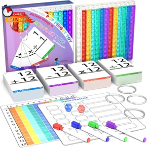 Math Games for Kids - Flash Cards for Kids - Pop It Practice with Addition, Subt - Picture 1 of 12