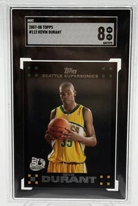 Kevin Durant ~ 2007-08 Topps #112 ~ Seattle Supersonics Rookie ~ SGC 8 💥 - Picture 1 of 3