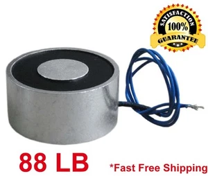 88 LB (40 kg) imán de elevación eléctrico electroimán elevación solenoide soporte 50 mm - Imagen 1 de 1