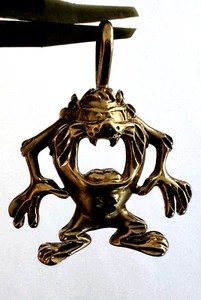Michael Anthony 14k massiv Gold Warner Brothers Tasmanischer Teufel Taz Charm Anhänger - Bild 1 von 12