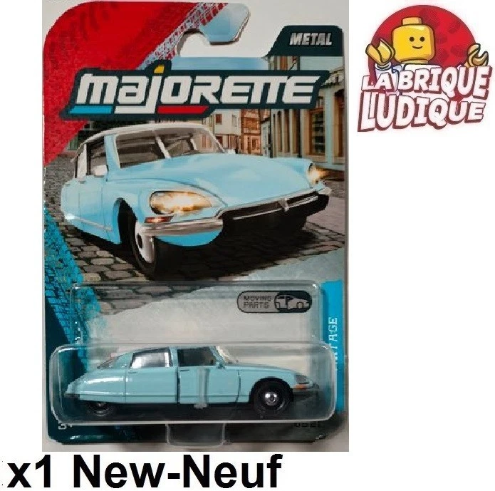 Majorette Auto Vintage Premium Citroen DS 21 Blu Cielo Tetto Bianco NUOVO - Immagine 1 di 1