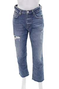 Citizens of Humanity Womens Cotton Zip Button Distressed Jeans Blue Size EUR 24 - Picture 1 of 7