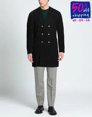 RRP €427 NEILL KATTER Double Breasted Coat IT48 US38 M Wool Blend Made in Italy - Image 1 of 4