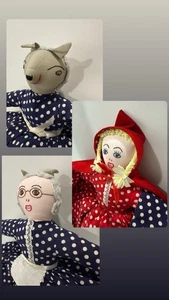 Bonito!! Muñeca Topsy Turvy Caperucita Roja Flip Story vintage años 70 - Imagen 1 de 13