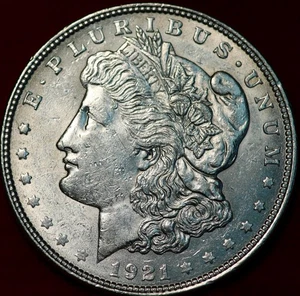 Uncirculated 1921 Philadelphia Mint Silver Morgan Dollar - Picture 1 of 2