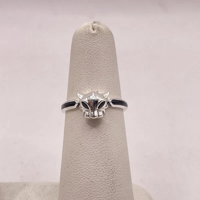 Кольцо из стерлингового серебра 925 пробы Pandora X Marvel Black Panther «Wakanda Forever» размер 6 - Изображение 1 из 4