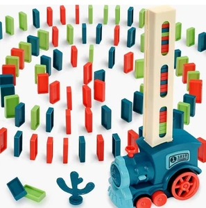 Domino Rally Train Domino Dealer Light And Sound 200 Pieces 3 Colors Dominos - Picture 1 of 7