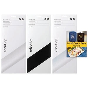 Cricut Joy Smart Label Writable Vinyl Black and Double White Bundle - Picture 1 of 7