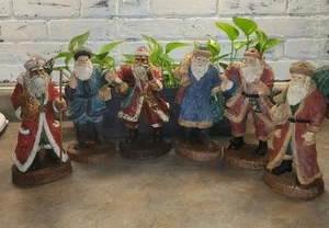 Wood World Inc Vintage Old World Santa Collection Pekannuss 80er Set 6 Figuren  - Bild 1 von 22