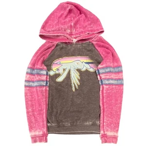 My Little Pony Girls Pullover Pink & Gray Hoodie Sweatshirt Sweat Shirt L 10/12 - Picture 1 of 1