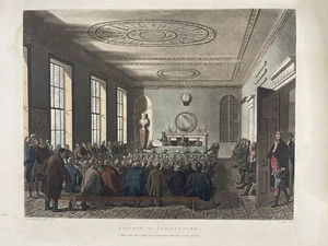 Thomas ROWLANDSON "Society Of Agriculture" Radierung Druckplatte Original 1809 - Bild 1 von 12