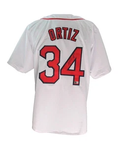 David Ortiz HOF Autographed Custom Baseball Jersey Red Sox Beckett 200795 - Picture 1 of 4