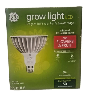 Светодиодный фонарь GE Grow для фруктов и цветов Par38 среднее основание 30 Вт 50 PPF - Изображение 1 из 4