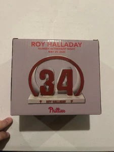 Phillies Roy Halladay Number 34 Retirement Night Statue 2020 Collectors Edition - Picture 1 of 12
